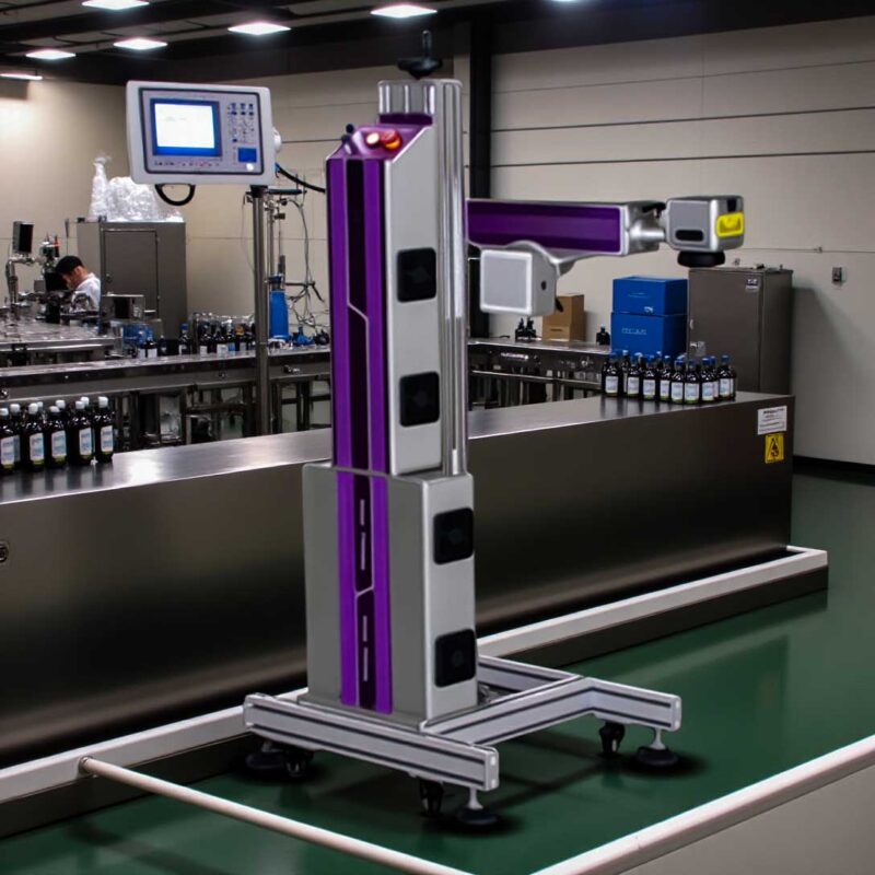 حکاکی لیزر CO2 روی بطری‌ آب معدنی