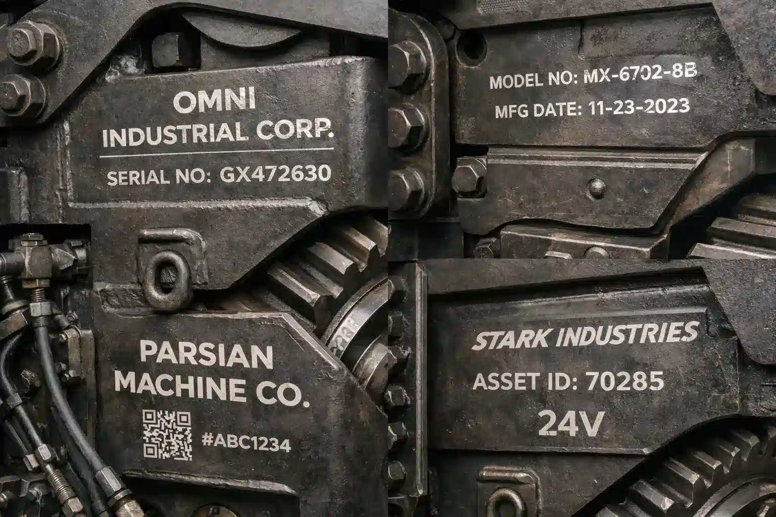 حکاکی لیزر پرتابل روی قطعات فلزی صنعتی